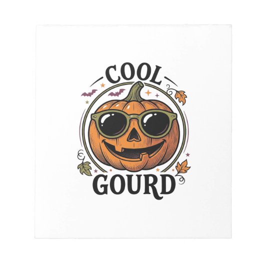 Bloc-note Chemise Citrouille Cool Gravure Vintage Halloween (Devant)