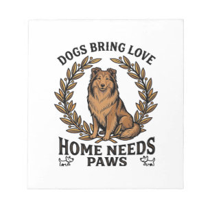 Bloc-note Chemise d'amour de chien Gravure vintage conceptio
