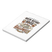 Bloc-note Chemise de café Halloween Brassez avant les fantôm (Tourné)