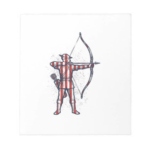 Bloc-note Chemise de chasse à l'arc de drapeau américain Vin