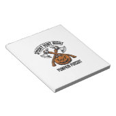 Bloc-note Chemise de chasse Halloween avec haches de citroui (Incliné)