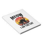 Bloc-note Chemise de chat Halloween Meow Design de chat noir (Incliné)