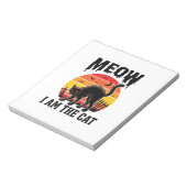 Bloc-note Chemise de chat Halloween Meow Design de chat noir (Tourné)