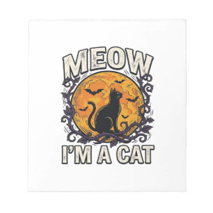 Bloc-note Chemise de chat Halloween Miaou Je suis un chat Vi