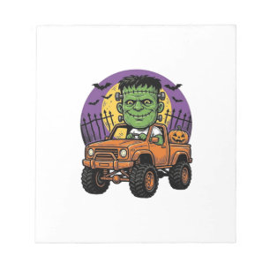 Bloc-note Chemise de citrouille de camion monstre Halloween 