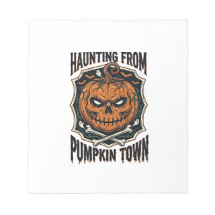 Bloc-note Chemise de citrouille d'Halloween Vintage Jack O L
