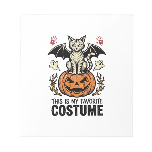 Bloc-note Chemise de conception de costume de chat de citrou (Devant)