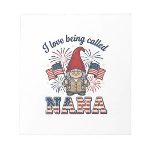 Bloc-note Chemise de grand-mère vintage Gnome Nana patriotiq