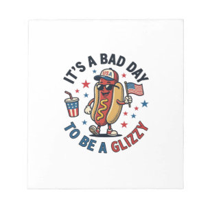 Bloc-note Chemise de gravure vintage de hot dog patriotique
