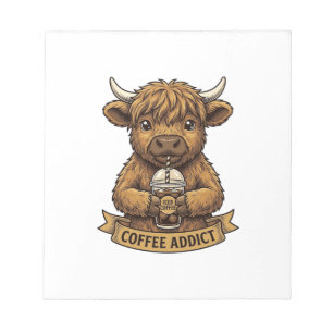 Bloc-note Chemise de gravure vintage de vache highland de to