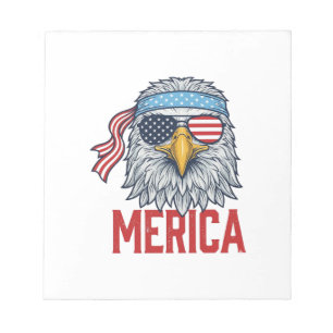 Bloc-note Chemise de gravure vintage Merica Eagle patriotiqu