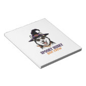 Bloc-note Chemise de Husky Halloween Sorcière Chien Graphiqu (Incliné)