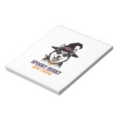 Bloc-note Chemise de Husky Halloween Sorcière Chien Graphiqu (Tourné)