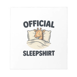Bloc-note Chemise de nuit officielle girafe drôle Desi