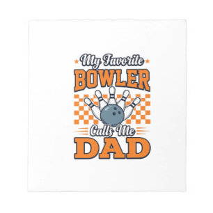 Bloc-note Chemise de papa de bowling Mon meilleur quilleur m