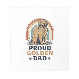 Bloc-note Chemise de papa Golden Retriever Cadeau de père de