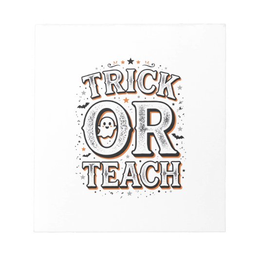 Bloc-note Chemise de professeur Halloween Trick Or Teach vin (Devant)