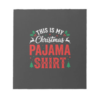 Bloc-note Chemise de pyjama de Noël drôle de vacances