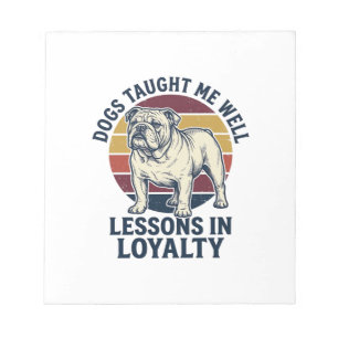 Bloc-note Chemise de sagesse canine Graphique de leçon de bo