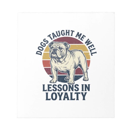 Bloc-note Chemise de sagesse canine Graphique de leçon de bo (Devant)