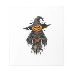 Bloc-note Chemise de sorcière épouvantail citrouille Hallowe