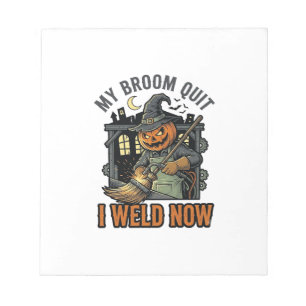Bloc-note Chemise de Soudure Halloween Dessin de Balai de So