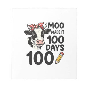 Bloc-note Chemise de vache 100 jours Gravure vintage design