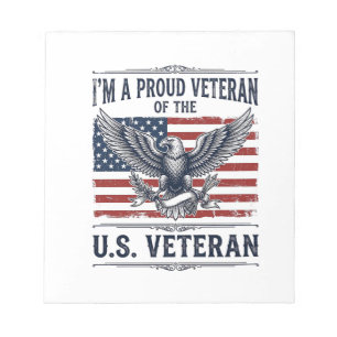 Bloc-note Chemise de vétéran patriotique aigle gravure vinta