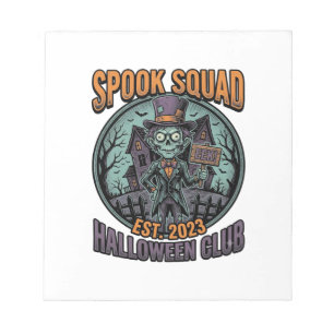 Bloc-note Chemise de zombie Halloween drôle de l'équipe Spoo