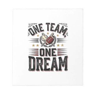 Bloc-note Chemise d'équipe sportive vintage One Team One Dre