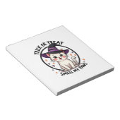 Bloc-note Chemise drôle de chat d'Halloween - Cadeau mignon (Incliné)