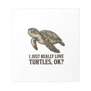 Bloc-note Chemise drôle de tortue de mer amateur de tortue v