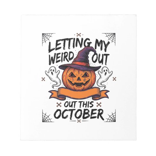Bloc-note Chemise drôle d'Halloween avec des fantômes de cit (Devant)