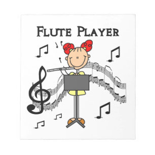 Bloc-note Chemise Fille à la Flûte Personnage Bâton Cadeaux