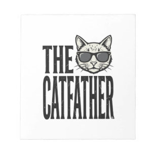Bloc-note Chemise graphique de citation de chat vintage Funn