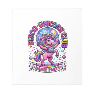 Bloc-note Chemise graphique du club de disco licorne Licorne
