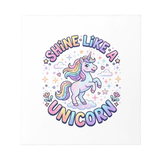 Bloc-note Chemise graphique Licorne Brille Comme une Licorne (Devant)