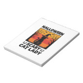 Bloc-note Chemise Halloween Dame de chat effrayant Gravure V (Tourné)