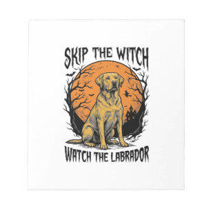 Bloc-note Chemise Halloween Labrador avec avertissement de c