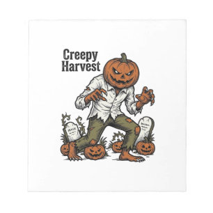 Bloc-note Chemise Halloween Vintage Monstre Tête de Citrouil