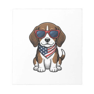 Bloc-note Chemise lunettes de soleil pour chiots Beagle patr
