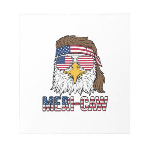 Bloc-note Chemise Meri-Caw Aigle Patriotique Gravure Vintage
