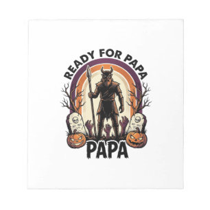 Bloc-note Chemise Papa Halloween Vintage Cimetière Coucher d