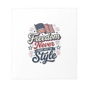 Bloc-note Chemise Patriotique La Liberté Ne Se Démode Jamais