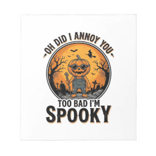 Bloc-note Chemise sarcastique d'Halloween drôle de cimetière