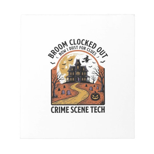 Bloc-note Chemise Technicien de Scène de Crime Drôle Hallowe (Devant)