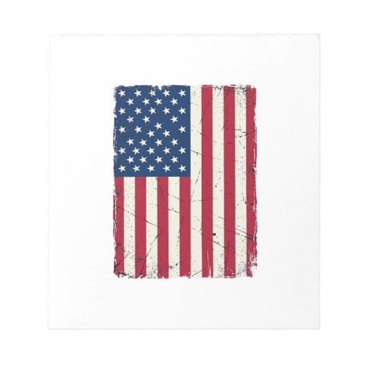 Bloc-note Chemise vectorielle du drapeau américain en détres (Devant)