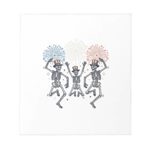 Bloc-note Chemise Vintage Feux d'Artifice Squelette Dansant