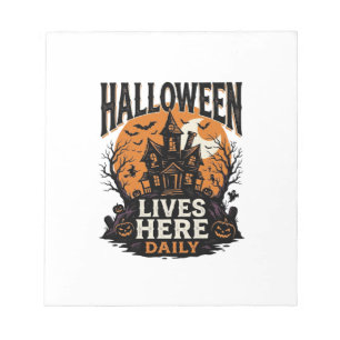 Bloc-note Chemise Vintage Halloween Maison Hantée Quotidien