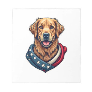 Bloc-note Chemise vintage pour chien Patriotique Retriever F